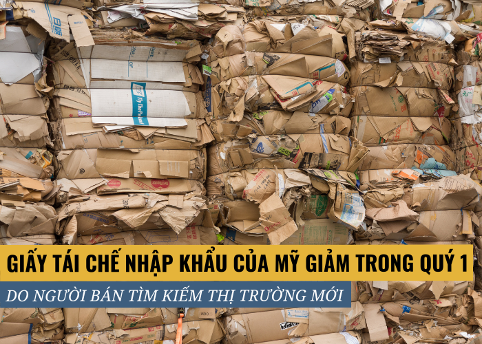 Khối lượng nhập khẩu giấy tái chế của Mỹ giảm trong quý 1 do người bán tìm kiếm thị trường mới ở Nam Mỹ